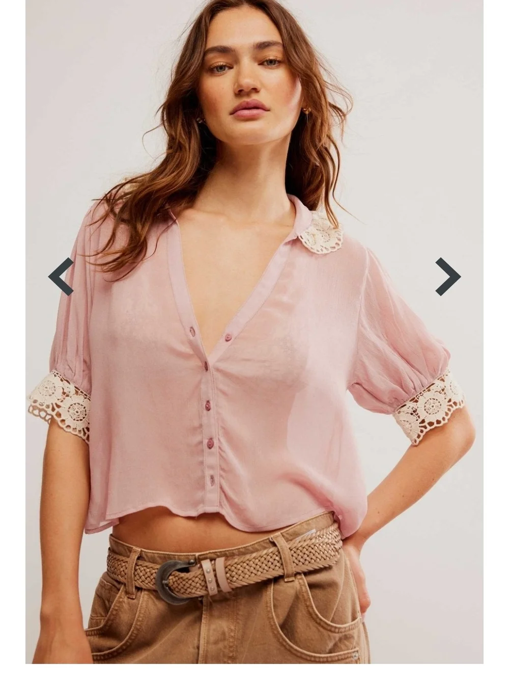 Free People My Love Blouse in Mauve NWT Size M